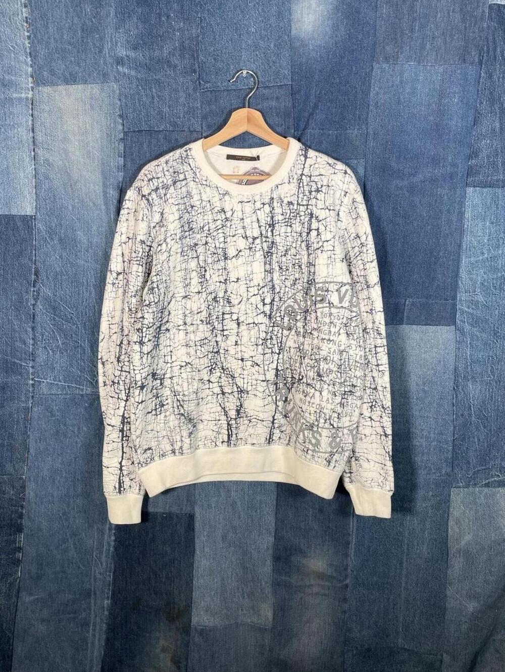 Louis Vuitton Crackle Pattern Crewneck *As Is* Fits Medium